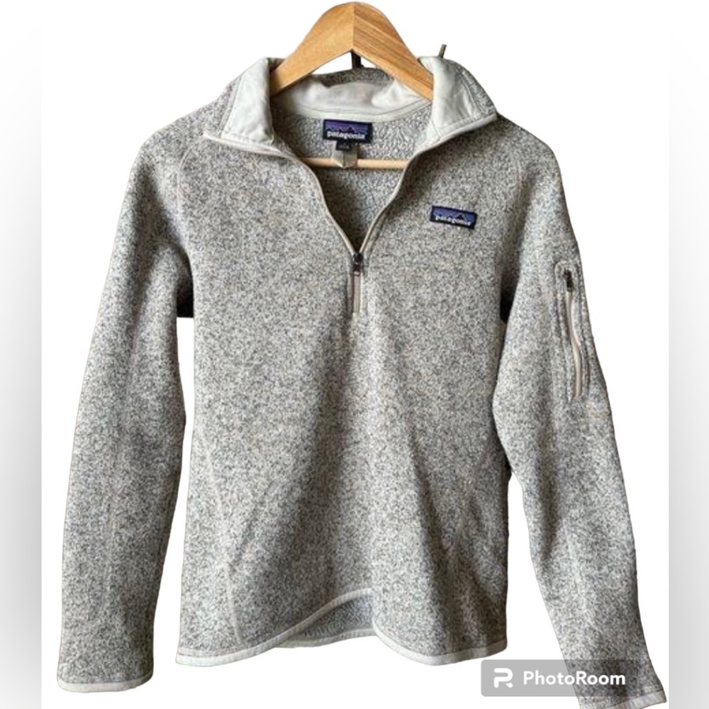 Patagonia Women’s Gray Birch Better Sweater 1/4 Zip Fleece Pullover Size Small